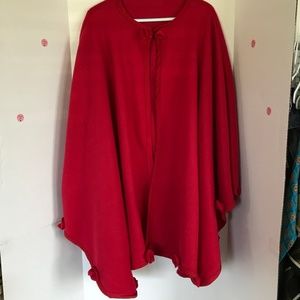 Red riding hood open winter cape One size (L-53)